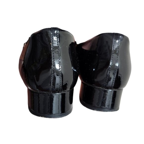 Carel Paris Patent Leather Mary Jane Heels Black Size 38/7.5 Low Block Heel - Picture 10 of 16